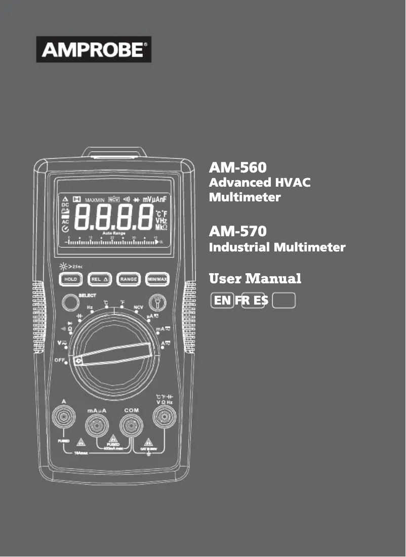 Page 1 of the manual User Manual Amprobe AM-560