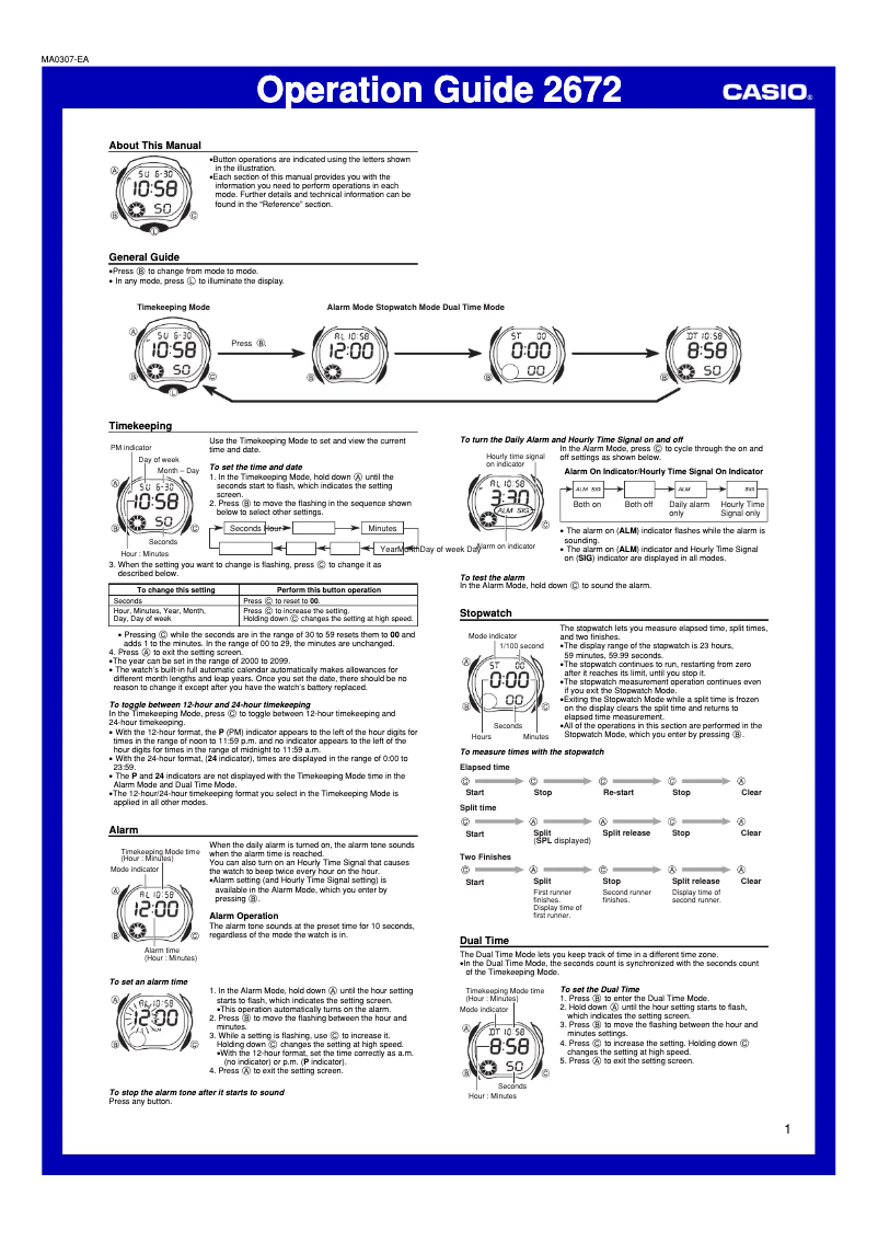 First page image of the manual for LW-200-1BV