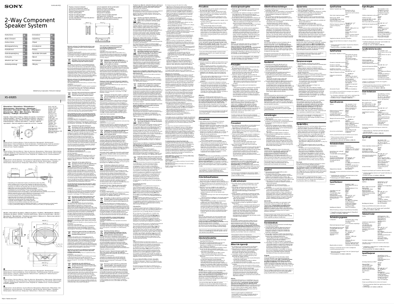 Page 1 of the manual User Manual Sony XS-692ES