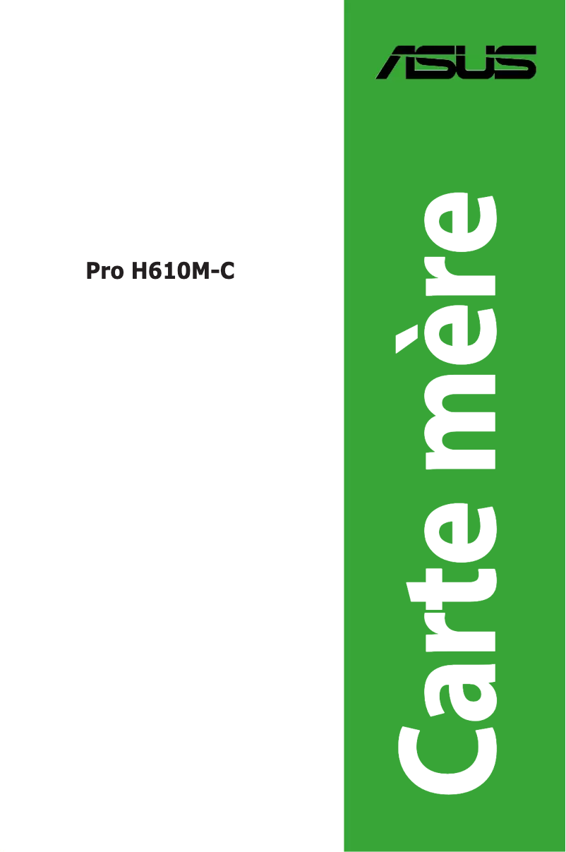 Page 1 of the manual User Manual Asus Pro H610M-C