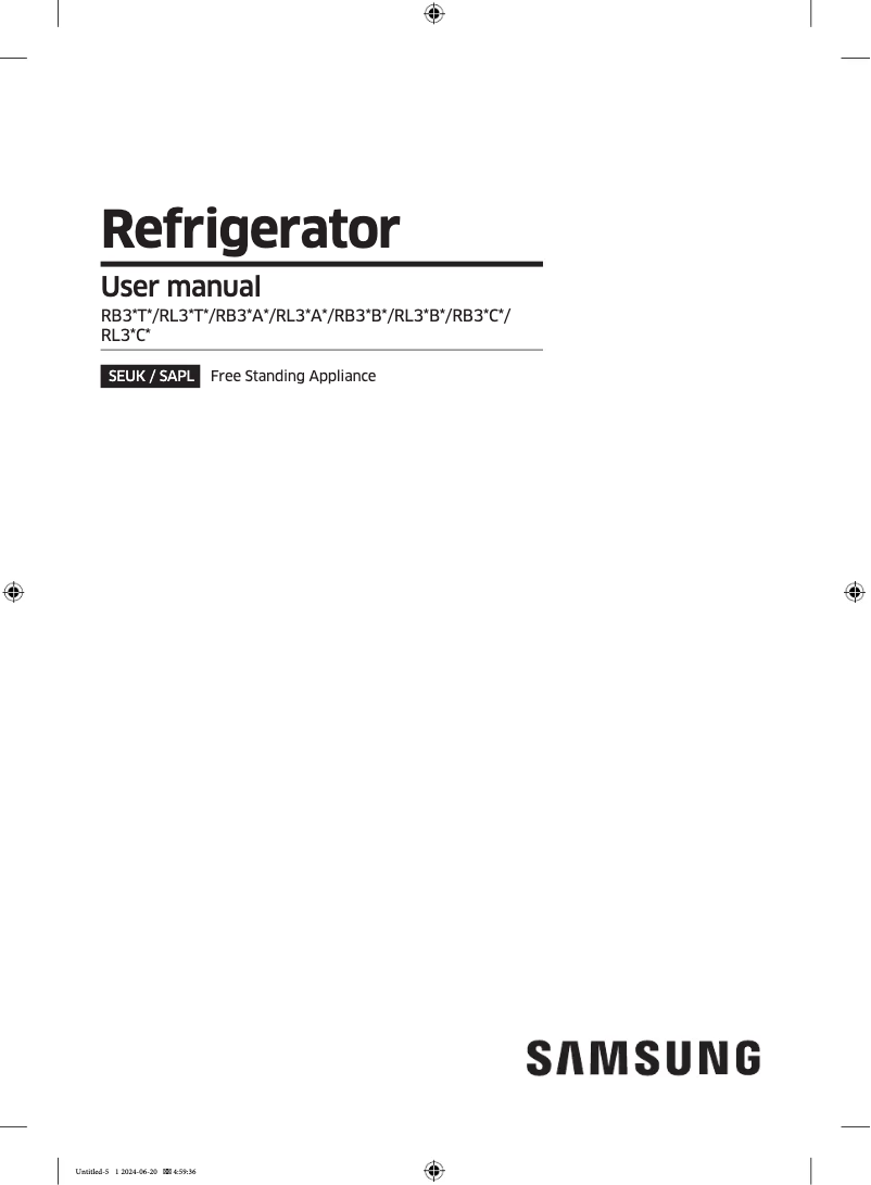 First page image of the manual for RB34A6B2E8A