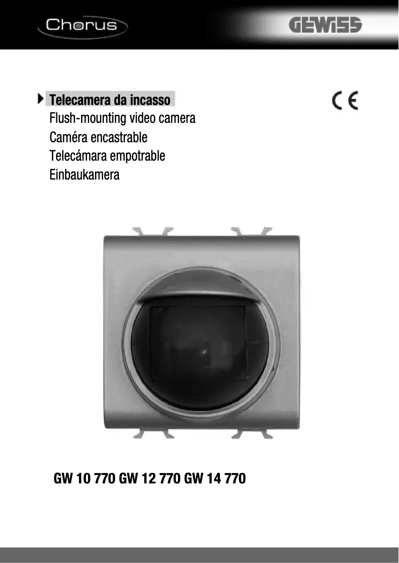 Page 1 of the manual User Manual Gewiss GW12770