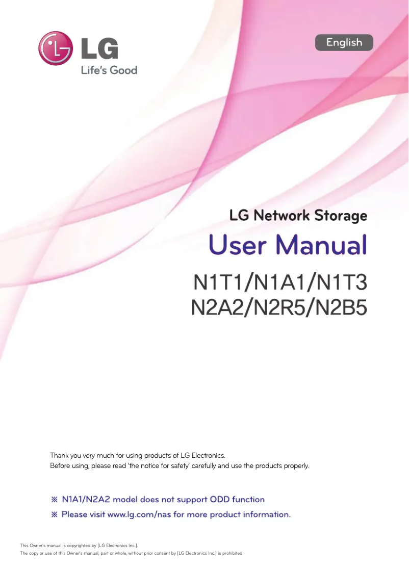 Page 1 of the manual User Manual LG N2A2DD2
