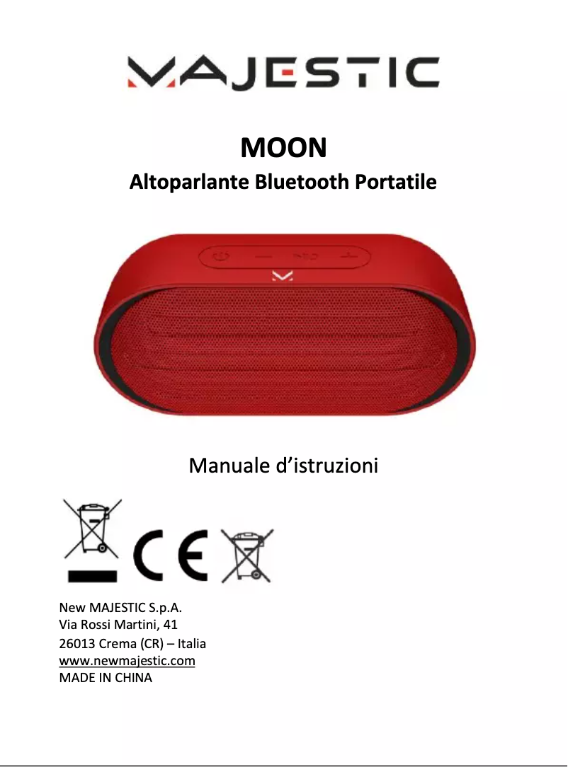 Page 1 of the manual User Manual Majestic MOON