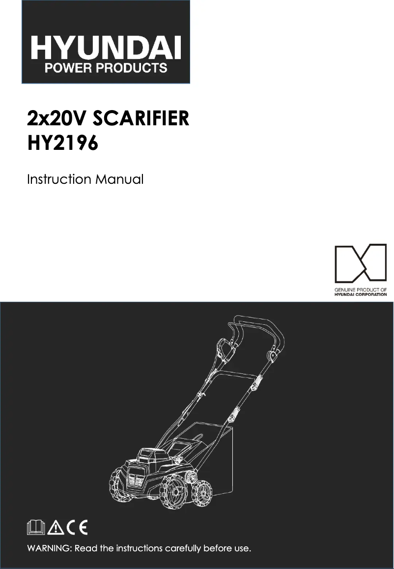 First page image of the manual for HY2196