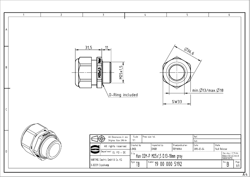 First page image of the manual for 19 00 000 5192