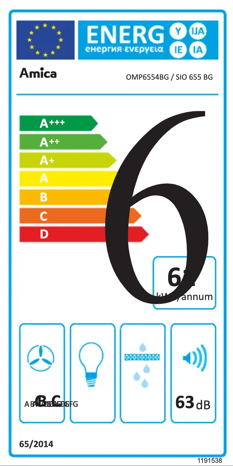 First page image of the manual for OMP6554BG