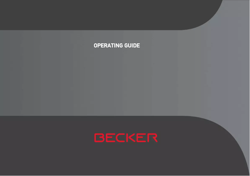 Page 1 de la notice Manuel utilisateur Becker Professional 50 LMU