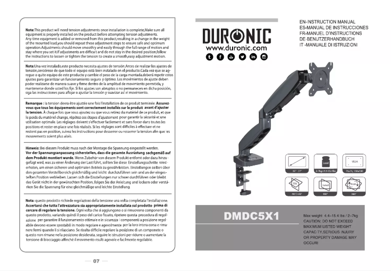 First page image of the manual for DMDC5X1