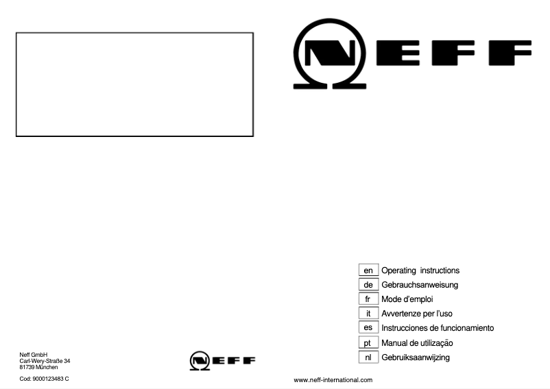 Page 1 of the manual User Manual Neff T 63R46 S0