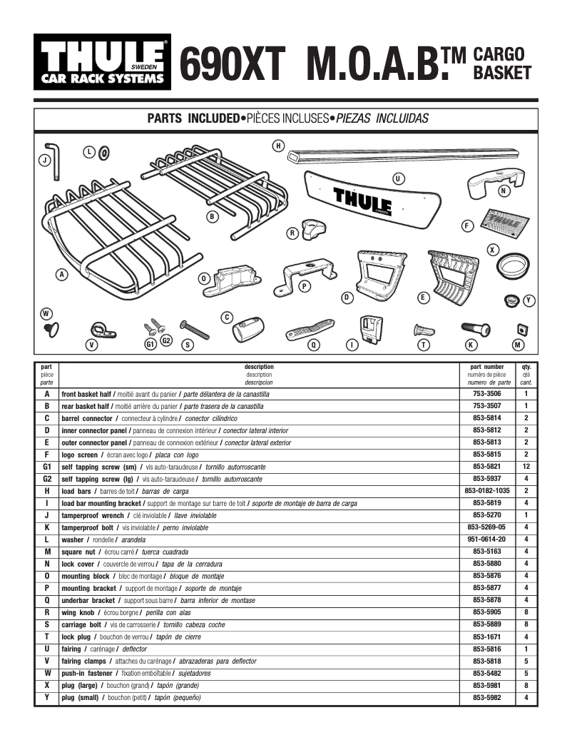 Page 1 of the manual User Manual Thule M.O.A.B. 690XT