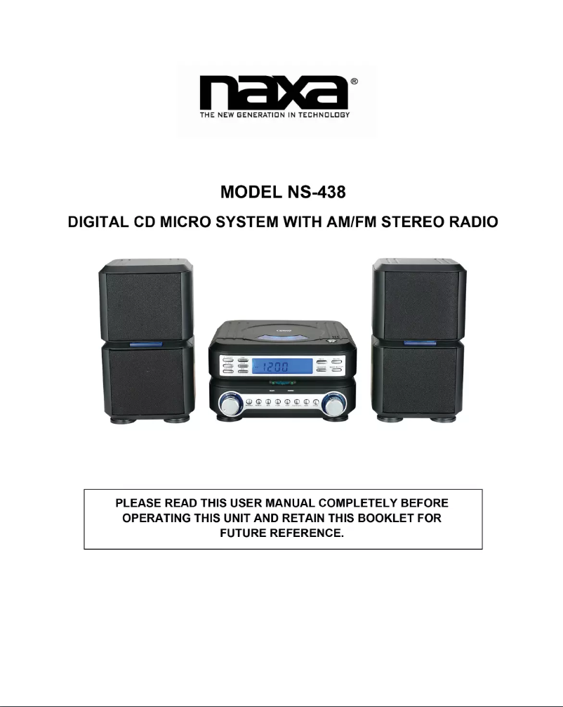 Image de la première page du manuel de l'appareil NS-438