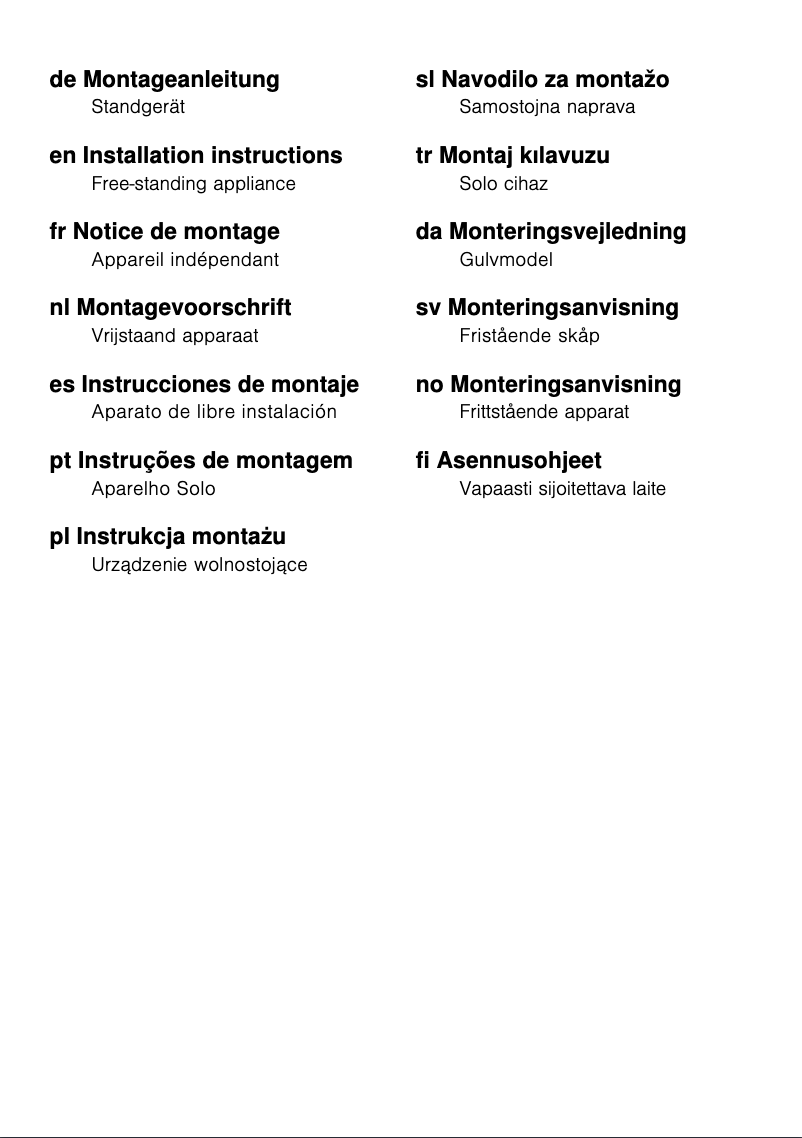 First page image of the manual for KG33NV44