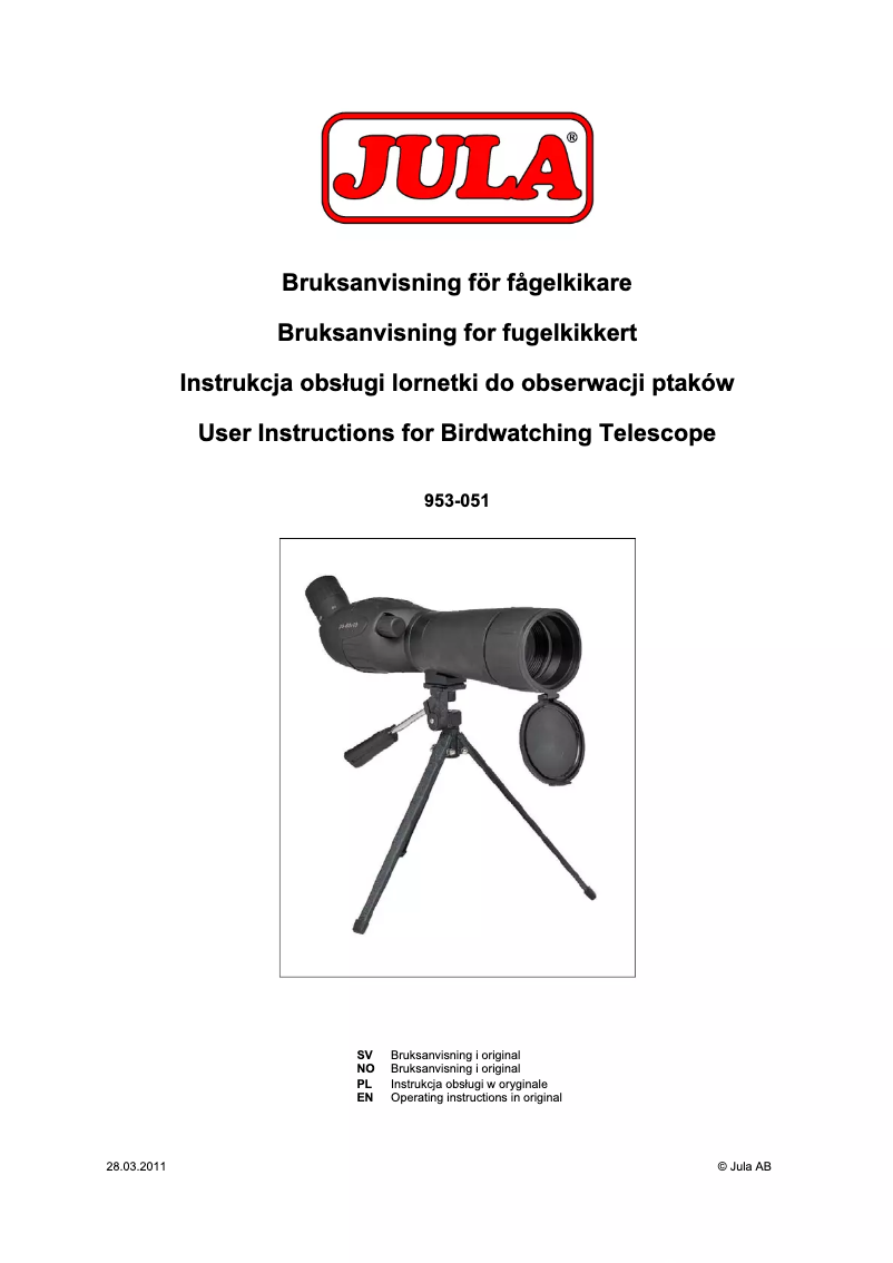 Page 1 of the manual User Manual Kayoba 953-051