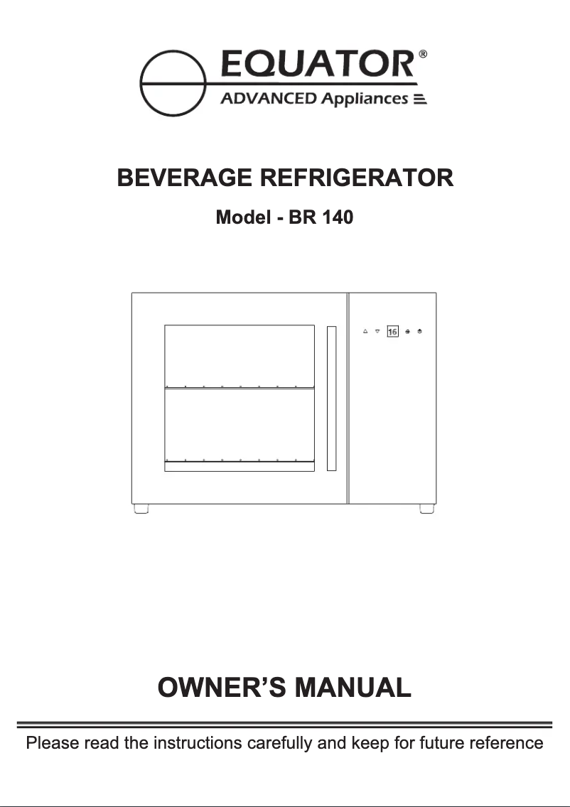 Page 1 of the manual User Manual Equator BR 140