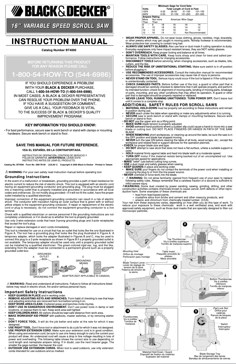First page image of the manual for BT4000