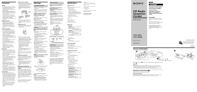First page image of the manual for CFD-S350L