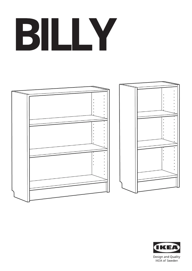 Page 1 of the manual User Manual Ikea BILLY 702.845.28