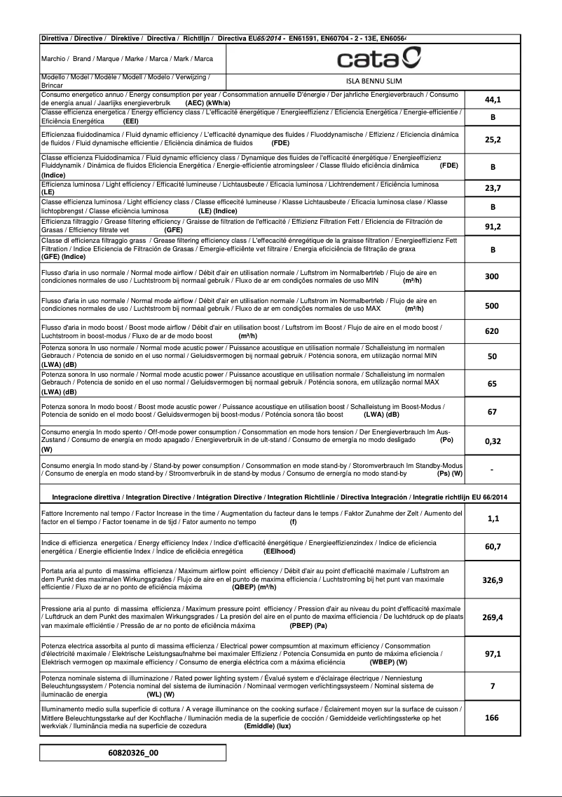First page image of the manual for ISLA BENNU SLIM