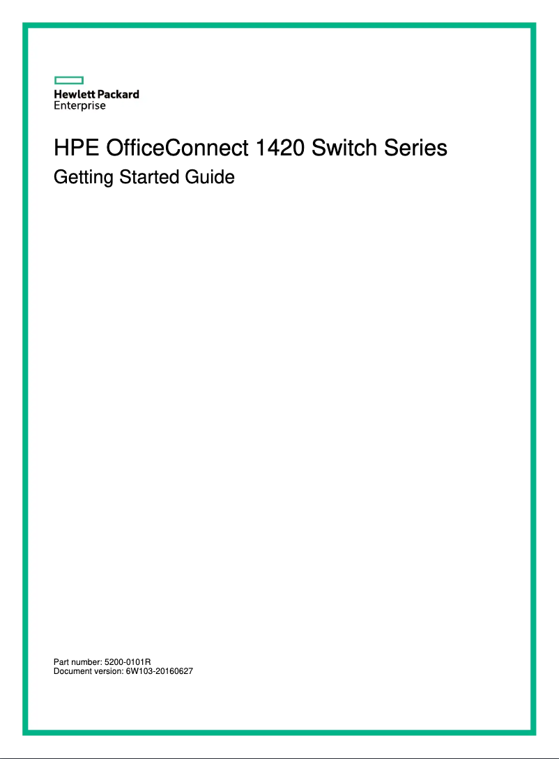 First page image of the manual for 1420-24G