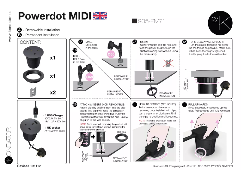 Page 1 of the manual User Manual Kondator 935-PM71