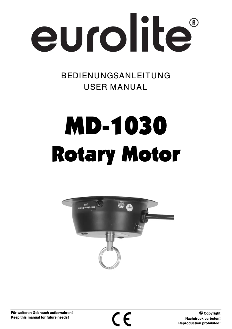 First page image of the manual for MD-1030