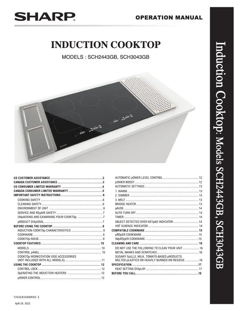 Page 1 of the manual User Manual Sharp SCH2443GB