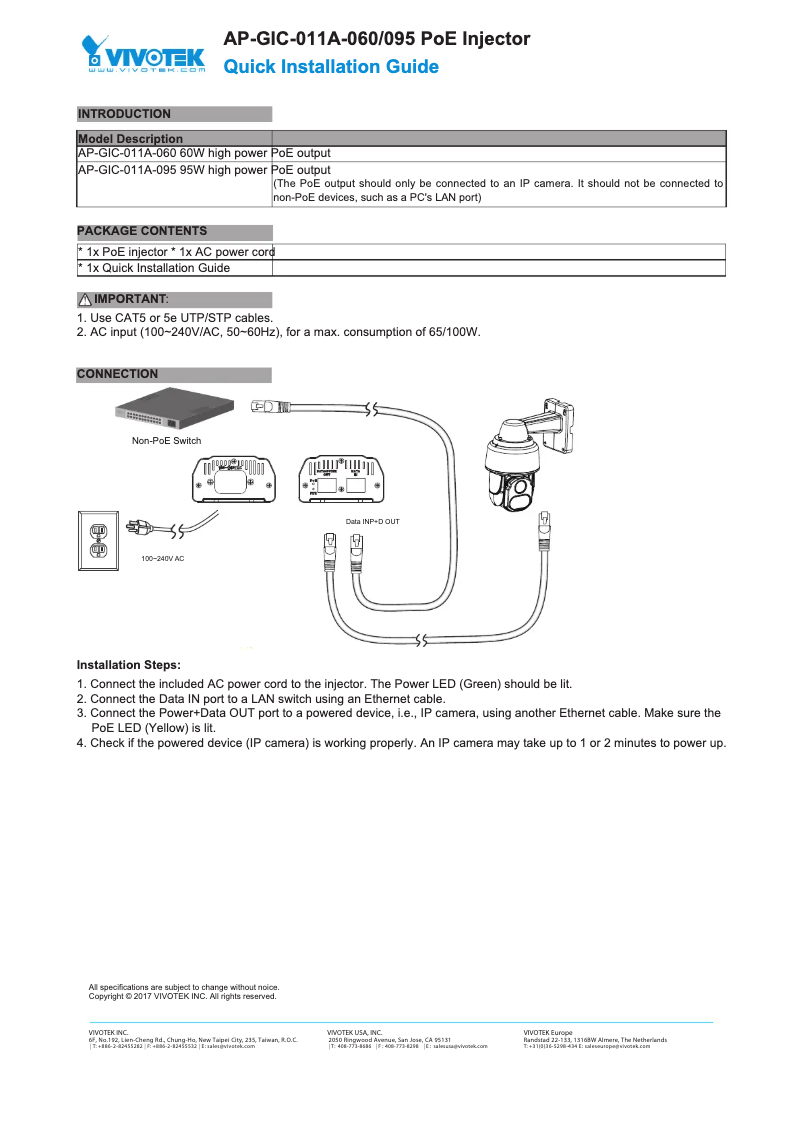 First page image of the manual for AP-GIC-011A-095