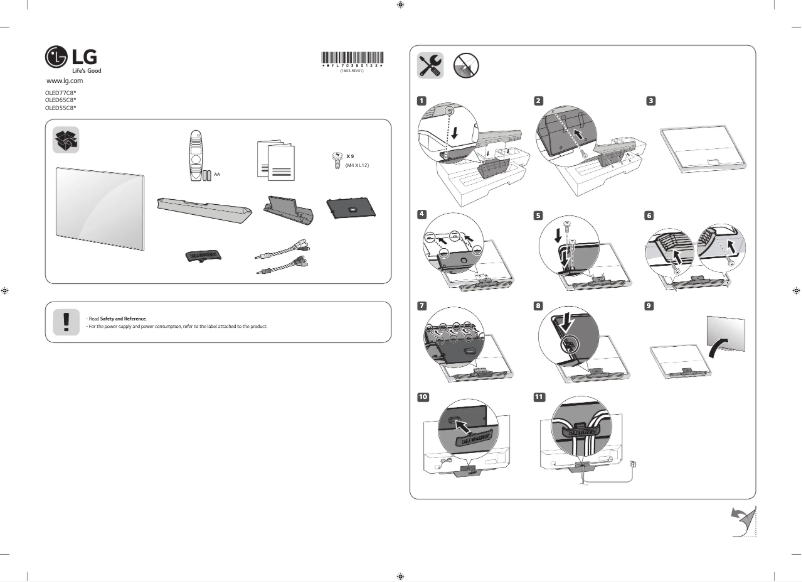 First page image of the manual for OLED55C8PPA