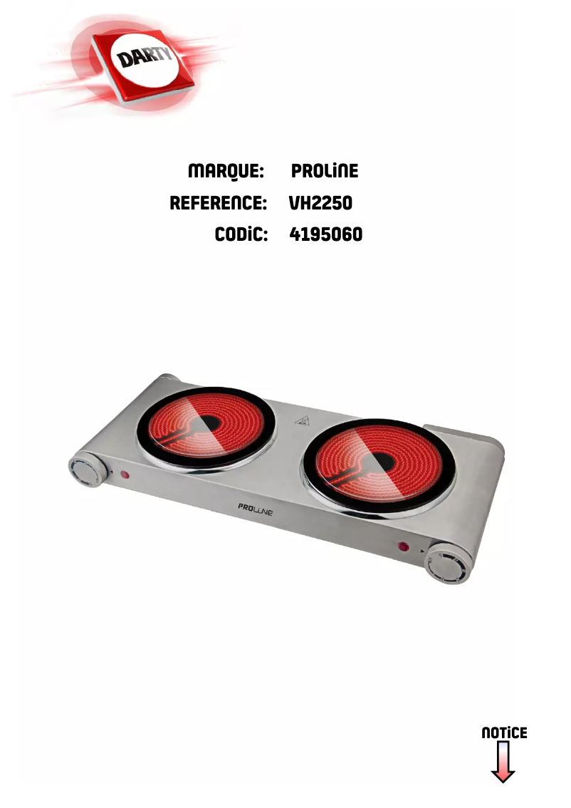 Page 1 of the manual User Manual Proline VH2250