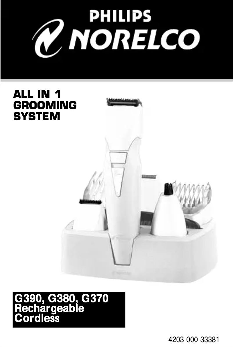 Page 1 de la notice Manuel utilisateur Philips G370