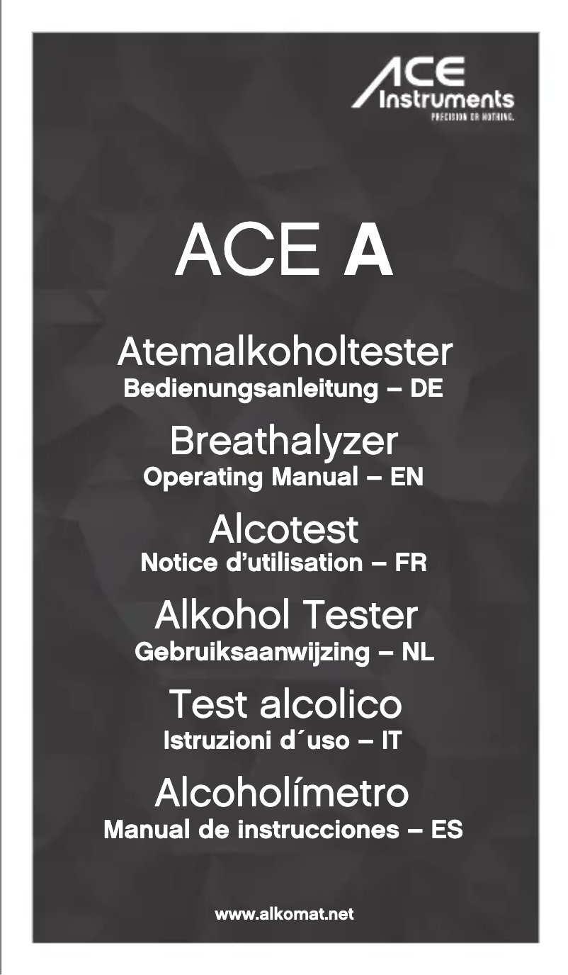 Page 1 of the manual User Manual ACE A
