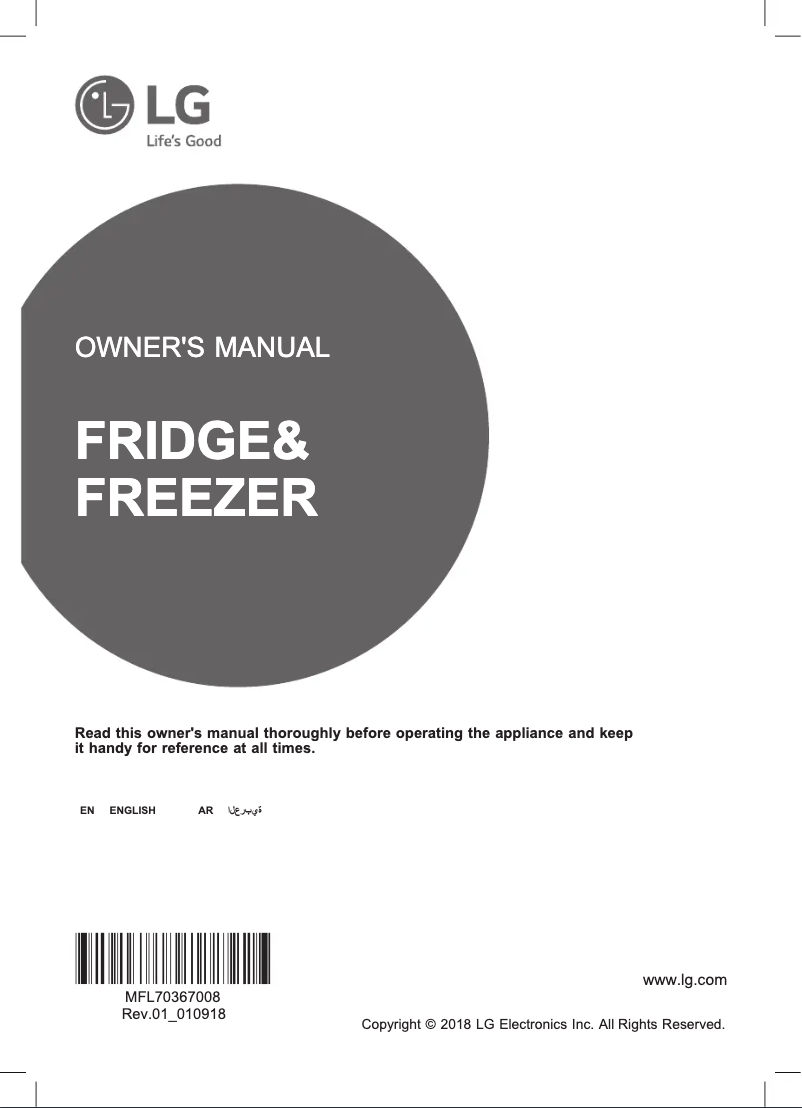 Page 1 of the manual User Manual LG LT2062BHWL