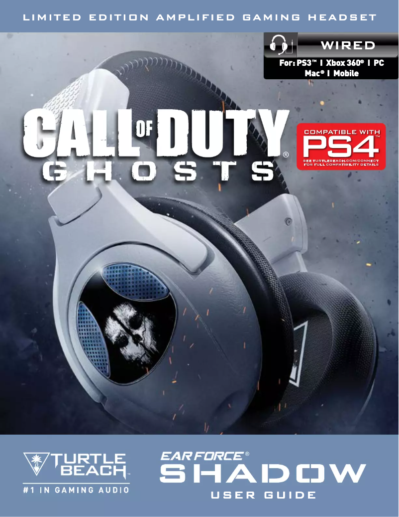 Page 1 of the manual User Manual Turtle Beach Call of Duty: Ghosts: Shadow