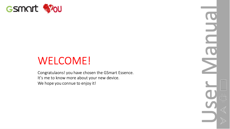 First page image of the manual for Essence