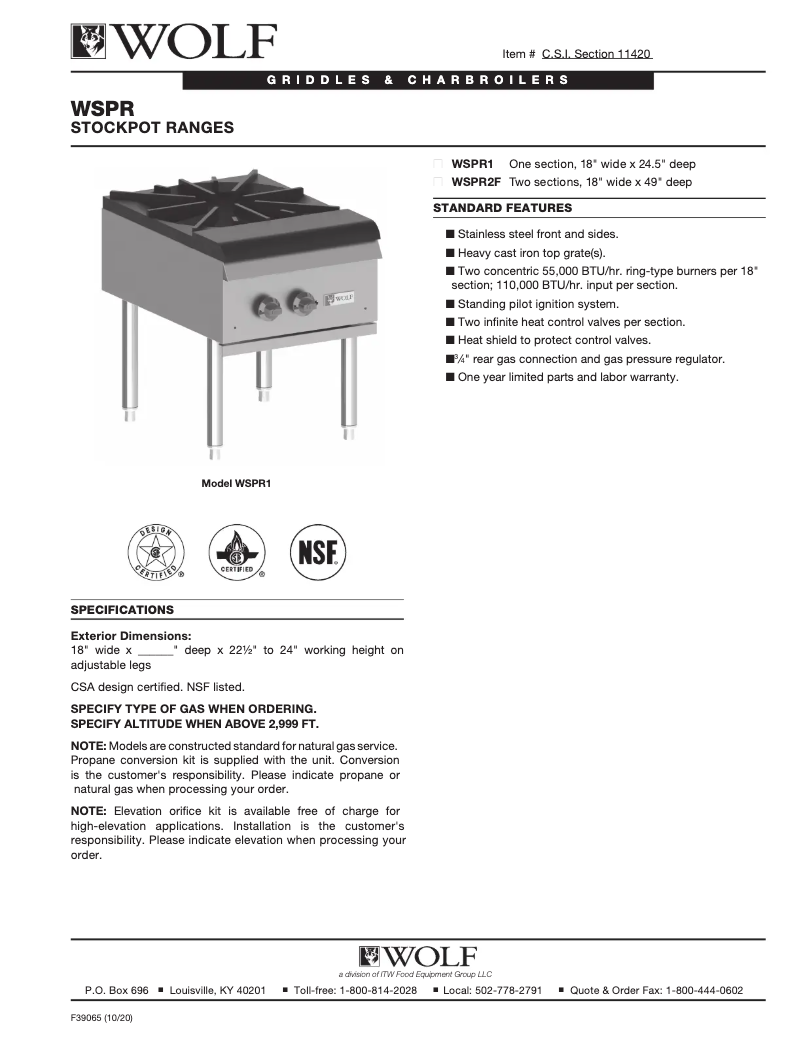 Image de la première page du manuel de l'appareil WSPR1