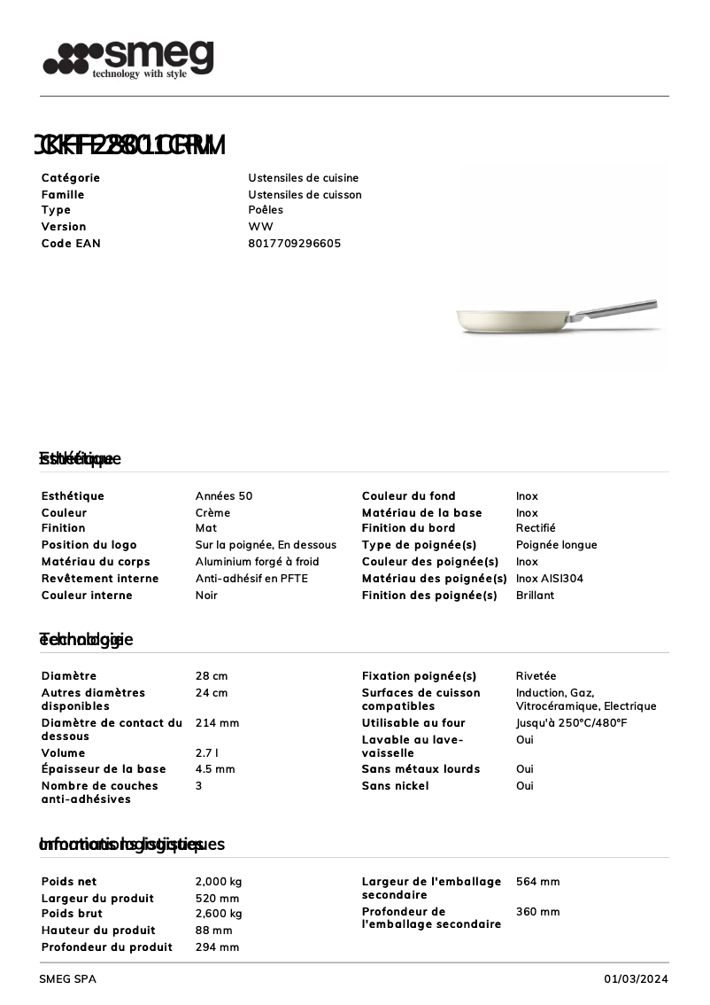 First page image of the manual for CKFF2801CRM