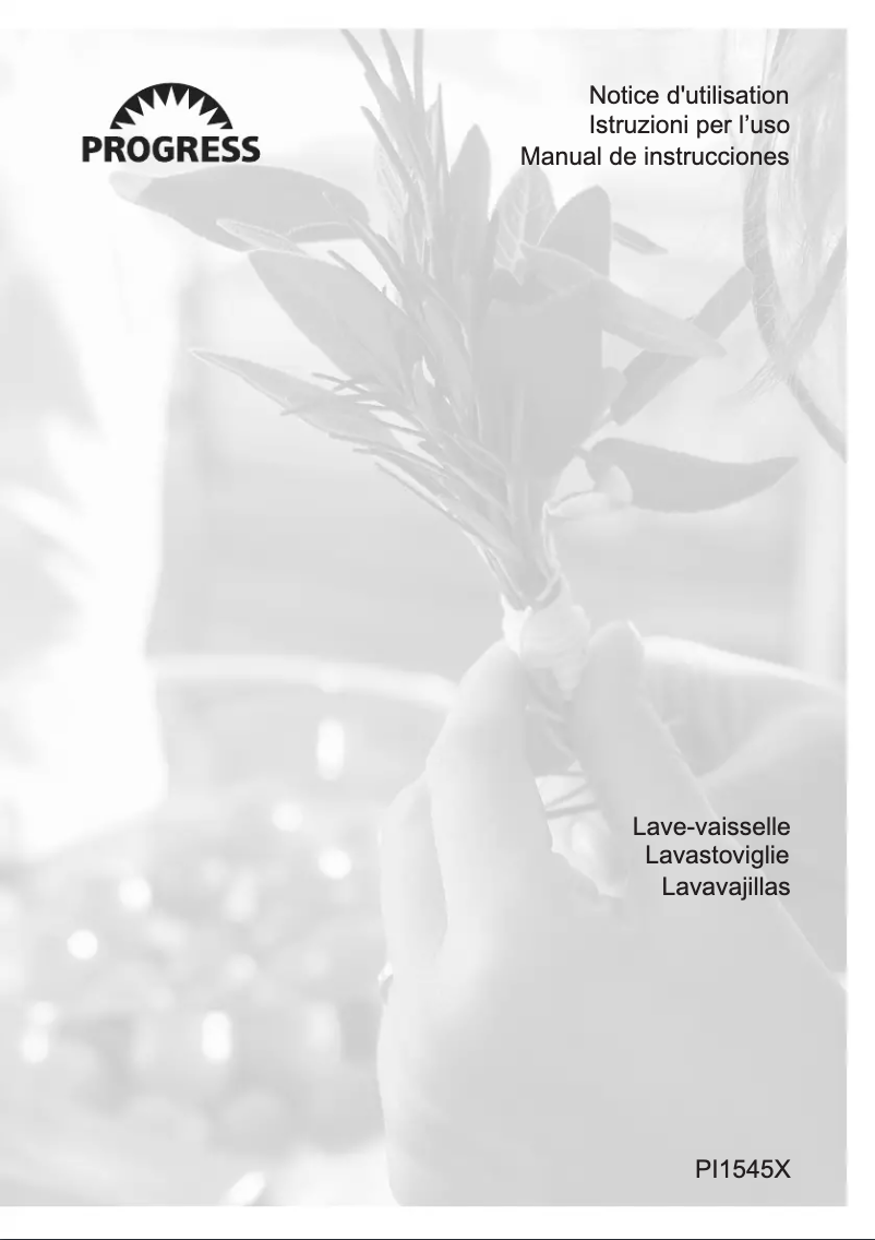 Page 1 of the manual User Manual Progress PI1545X