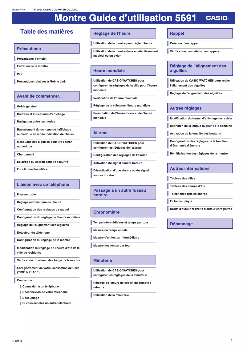 Page 1 of the manual User Manual Casio G-Shock GM-B2100