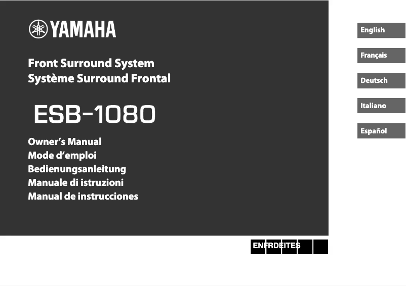 Page 1 of the manual User Manual Yamaha ESB-1080