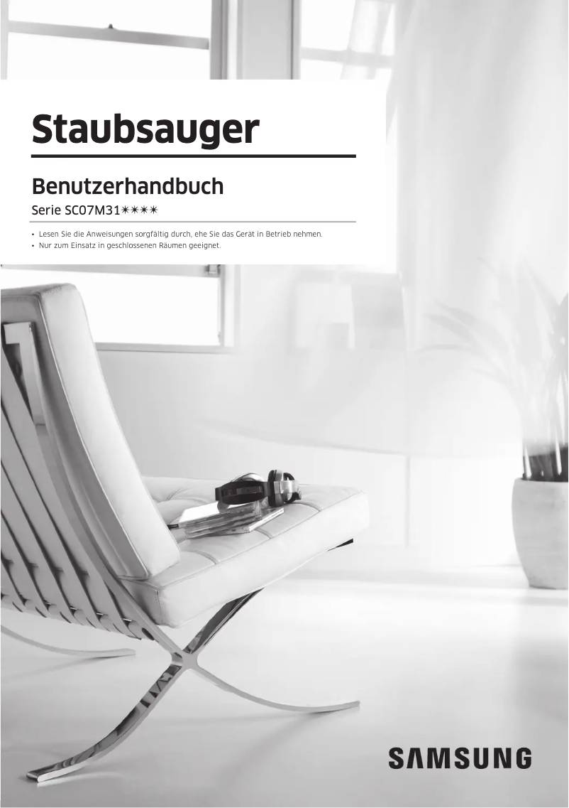 Page 1 of the manual User Manual Samsung VC07M3110VB