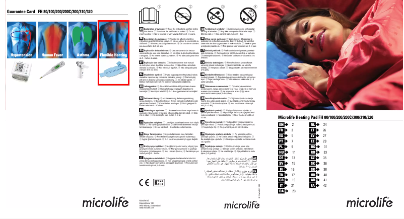 Page 1 of the manual User Manual Microlife FH 200