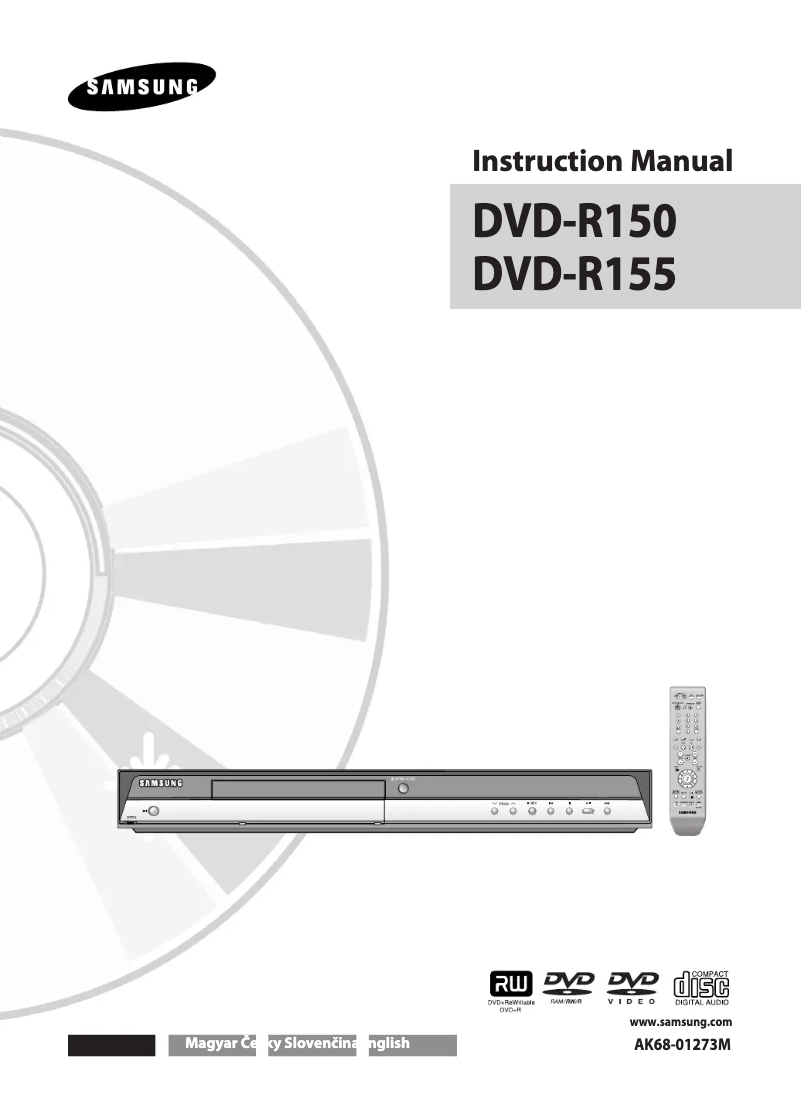 Page 1 of the manual User Manual Samsung DVD-R150