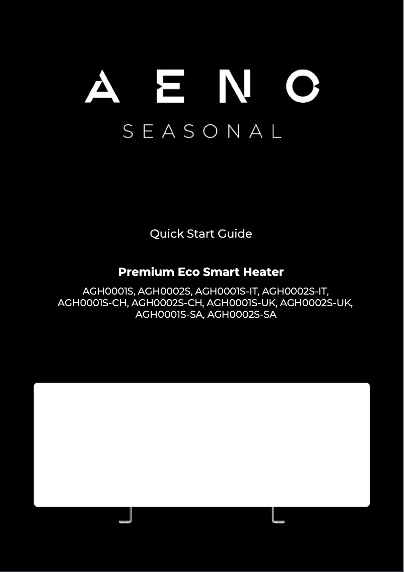 First page image of the manual for AGH0001S