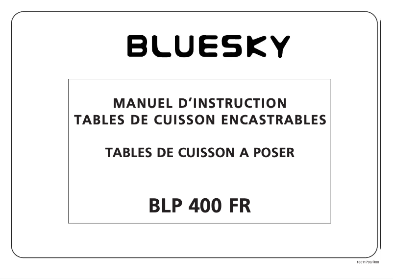 Page 1 of the manual User Manual Bluesky BLP 400 FR