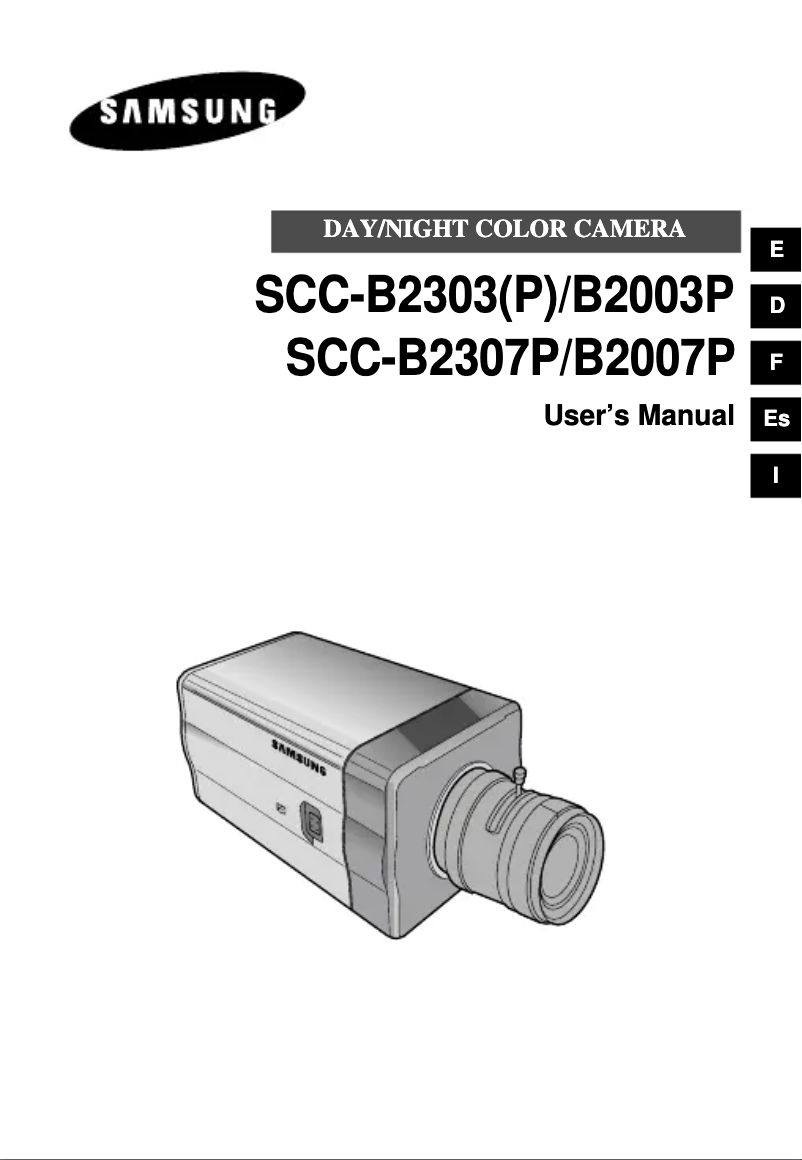 First page image of the manual for SCC-B2007P