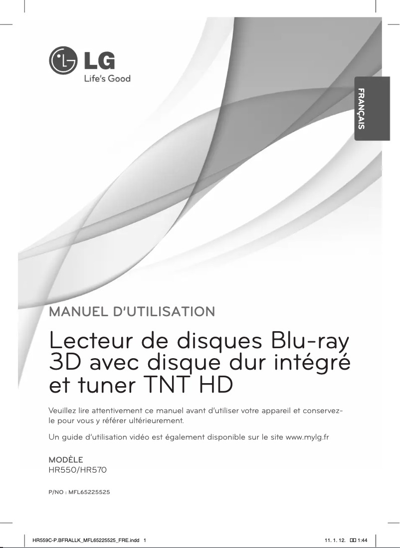 First page image of the manual for HR570