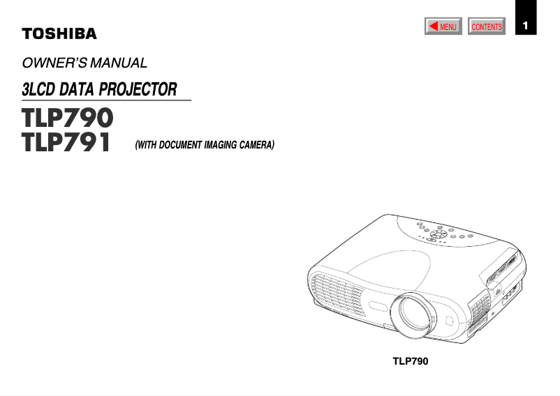 Image de la première page du manuel de l'appareil TLP-790