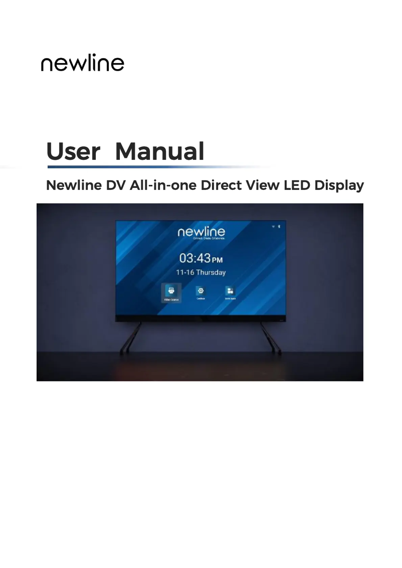 Page 1 of the manual User Manual Newline DV-12023H
