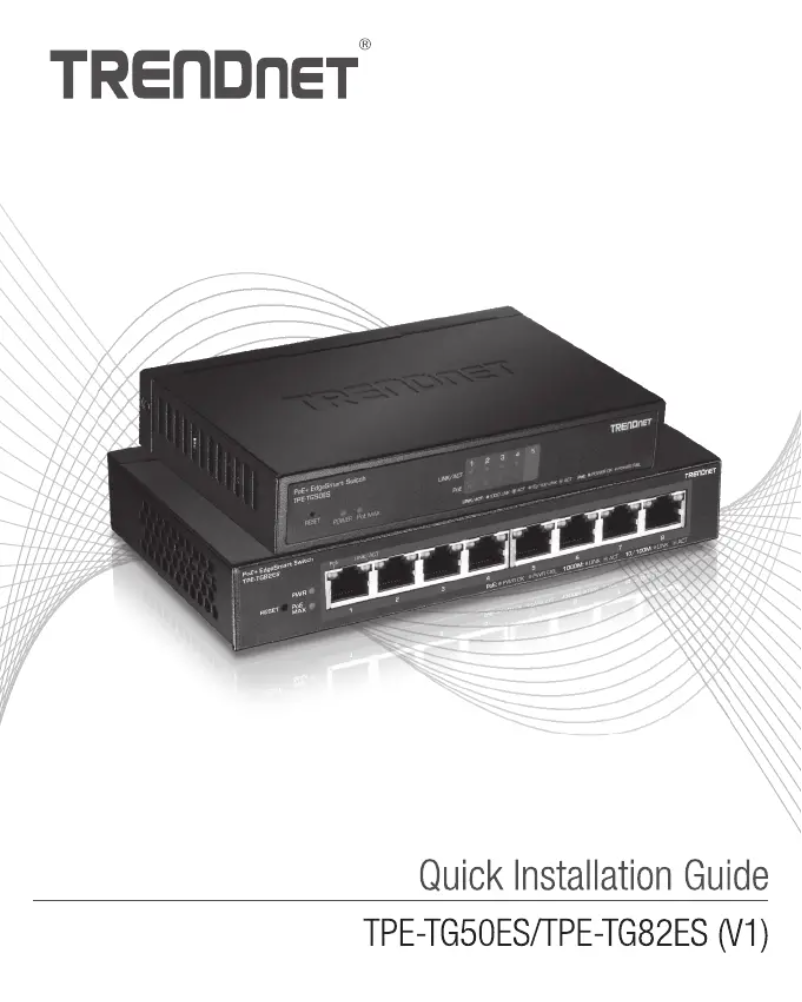 First page image of the manual for TPE-TG50ES